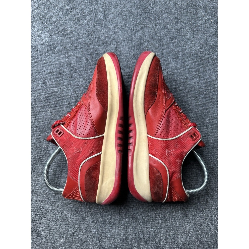 Womens Sneakers Louis Vuitton Red Leather Low Top, Size US 6.5 - Picture 6 of 12